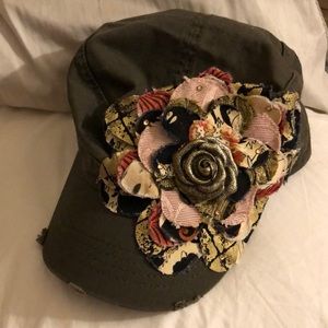 Frayed Flower Hat